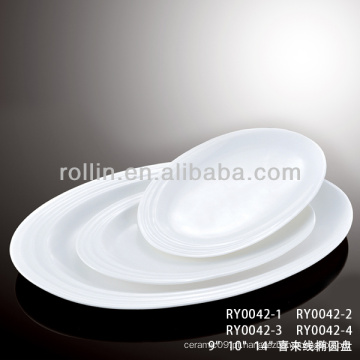 Japão estilo de boa qualidade prato quadrado chinês porcelana oval